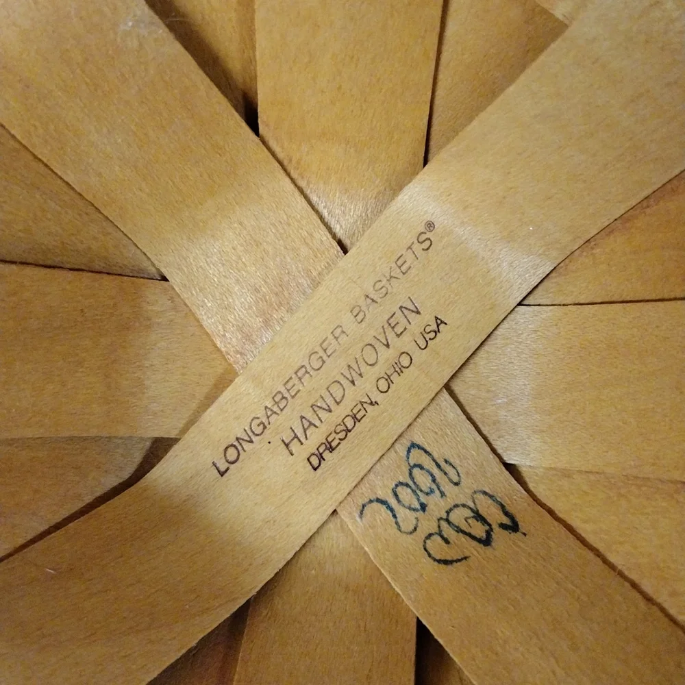 2002 Longaberger handled basket
